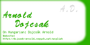 arnold dojcsak business card
